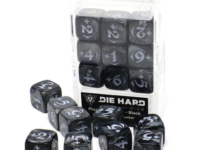 Gamers Guild AZ Die Hard Die Hard Dice: MtG Spindown Counters - Plus Power Pack - Black Die Hard