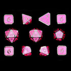 Gamers Guild AZ Die Hard Die Hard Metal Dice - 11 piece Set - Mythica Platinum Pink Sapphire Die Hard