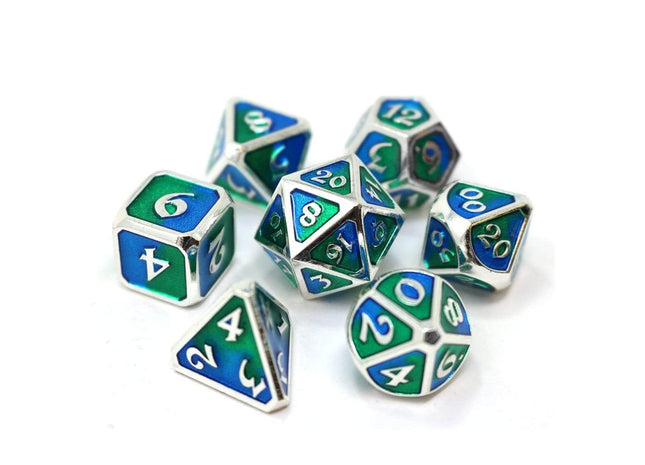 Gamers Guild AZ Die Hard Die Hard Metal Dice - 7 piece Set - Spellbinder Gaia - Black Friday Discontinue