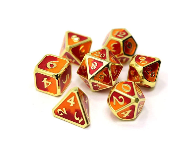 Gamers Guild AZ Die Hard Die Hard Metal Dice - 7 piece Set - Spellbinder Phoenix Die Hard