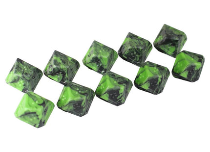 Gamers Guild AZ Die Hard DOTS Braille Acrylic Dice: Cursed Acid D10 (Set of 10) (Pre-Order) ACD Distribution