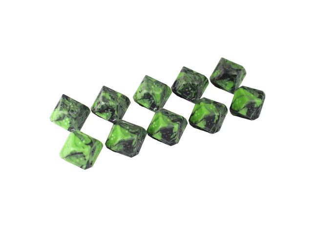 Gamers Guild AZ Die Hard DOTS Braille Acrylic Dice: Cursed Acid D10 (Set of 10) (Pre-Order) ACD Distribution