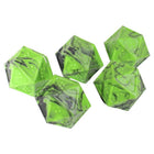 Gamers Guild AZ Die Hard DOTS Braille Acrylic Dice: Cursed Acid D20 (Set of 5) (Pre-Order) ACD Distribution