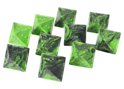 Gamers Guild AZ Die Hard DOTS Braille Acrylic Dice: Cursed Acid D8 (Set of 10) (Pre-Order) ACD Distribution