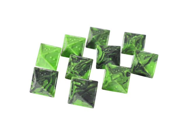 Gamers Guild AZ Die Hard DOTS Braille Acrylic Dice: Cursed Acid D8 (Set of 10) (Pre-Order) ACD Distribution