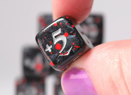 Gamers Guild AZ Die Hard MtG Spindown Counters - Bloody Positive Power Pack: Black (Pre-Order) ACD Distribution