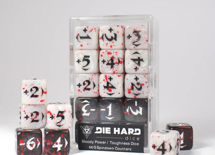 Gamers Guild AZ Die Hard MtG Spindown Counters - Bloody Power / Toughness Dice (Pre-Order) ACD Distribution