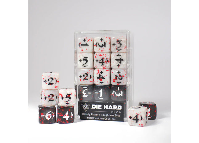 Gamers Guild AZ Die Hard MtG Spindown Counters - Bloody Power / Toughness Dice (Pre-Order) ACD Distribution