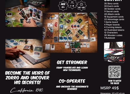 Gamers Guild AZ Double Combo Games The Secrets of Zorro (Pre-Order) Quartermaster Direct