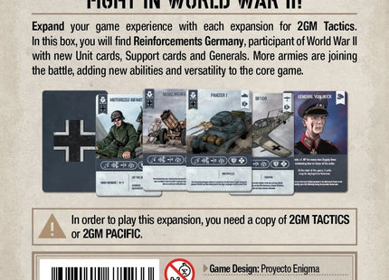 Gamers Guild AZ Draco Ideas 2GM German Reinforcements Expansion (Pre-Order) Quartermaster Direct