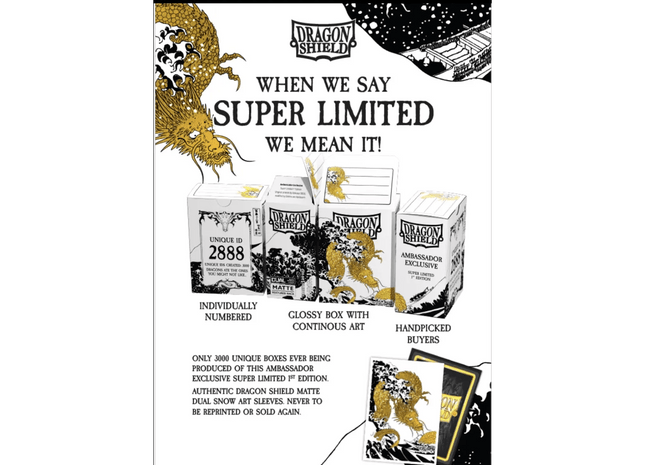 Gamers Guild AZ Dragon Shield Dragon Shield: Ambassador Exclusive Great Wave Serialized Gold Limited Edition Sleeves Gamers Guild AZ