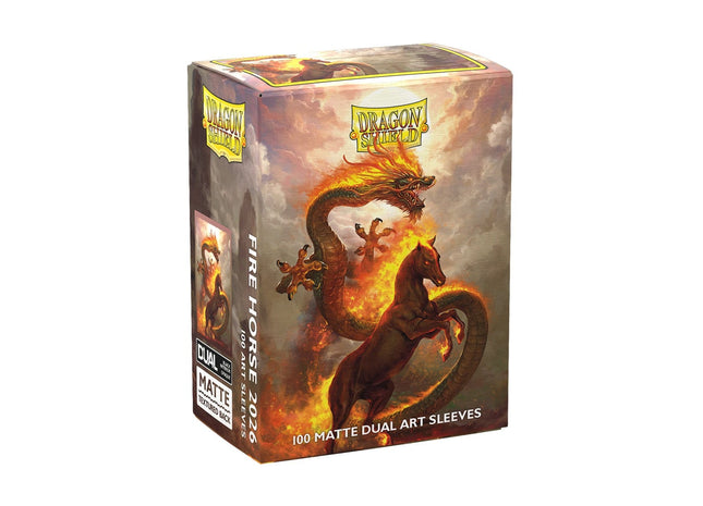 Gamers Guild AZ Dragon Shield Dragon Shield: Matte Dual Art Sleeves - Lunar New Year 2026 "Fire Horse" 100ct (Pre-Order) Southern Hobby