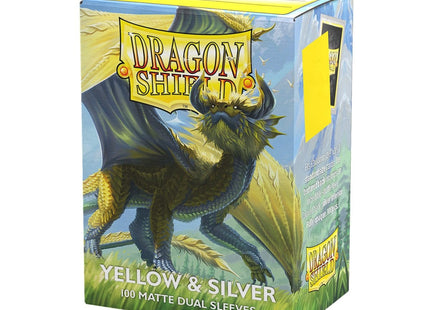 Gamers Guild AZ Dragon Shield Dragon Shield: Matte Dual Sleeves - Yellow & Silver 100ct (Pre-Order) Southern Hobby