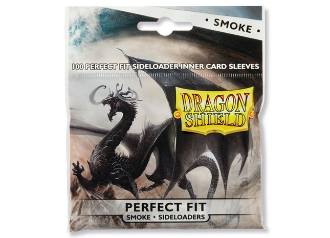Gamers Guild AZ Dragon Shield Dragon Shield: Perfect Fit Sideloader Sleeves - Smoke 100ct AGD