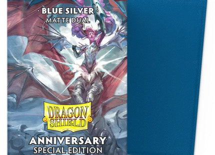 Gamers Guild AZ Dragon Shield Dragon Shield Sleeves: 100ct Box Dual Matte - Blue Silver Southern Hobby