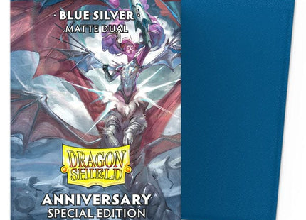 Gamers Guild AZ Dragon Shield Dragon Shield Sleeves: 100ct Box Dual Matte - Cobalt/ Silver Southern Hobby