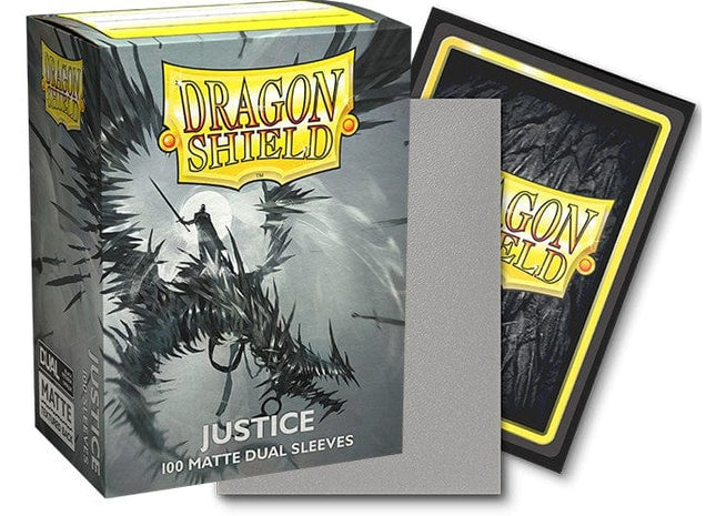 Gamers Guild AZ Dragon Shield Dragon Shield Sleeves - 100ct Box Dual Matte - Silver Justice Southern Hobby