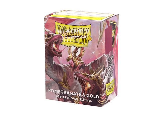 Gamers Guild AZ Dragon Shield Dragon Shield Sleeves: Pomegranate & Gold 100CT Southern Hobby