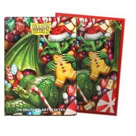 Gamers Guild AZ Dragon Shield Dragon Shield Sleeves: Standard Brushed Art - Christmas Dragon 2024 100ct Discontinue