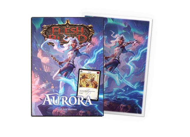 Gamers Guild AZ Dragon Shield Dragon Shield Sleeves: Standard Matte Art Flesh and Blood - Aurora with Promo 100ct Southern Hobby