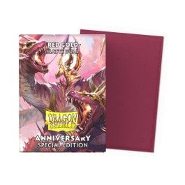 Gamers Guild AZ Dragon Shield Dragon Shield Sleeves: Standard Matte Dual Art 25th Anniversary Special Edition - Red & Gold 100ct Southern Hobby