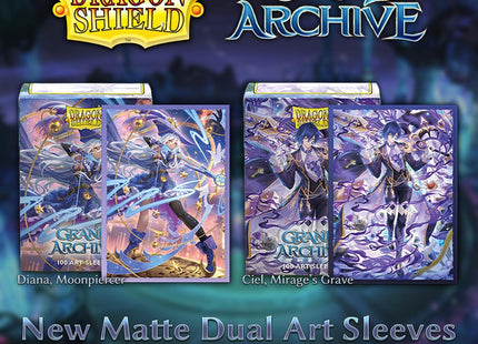 Gamers Guild AZ Dragon Shield Dragon Shield Sleeves: Standard Matte Dual Art Grand Archive - Diana, Moonpiercer 100CT Southern Hobby