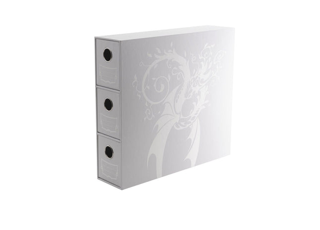 Gamers Guild AZ Dragon Shield Dragon Shield Storage: Fortress Card Drawers Verticle 3 XL - White (Pre-Order) Southern Hobby