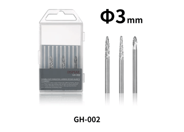 Gamers Guild AZ DSPIAE DSPIAE: GH-002 Double Cut Tungsten Carbide Rotary Burr*3 (Pre-Order) LSG