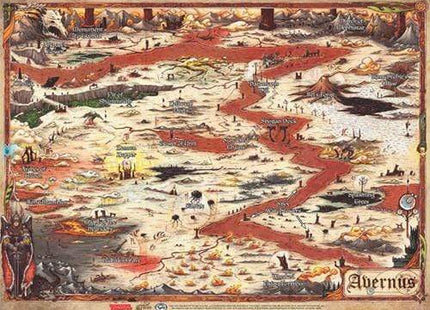 Gamers Guild AZ Dungeons & Dragons D&D 5E: Descent into Avernus, Avernus Map (23"x15") Southern Hobby