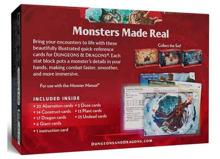 Gamers Guild AZ Dungeons & Dragons Dungeons & Dragons: Reference Cards - Monsters (Fearsome and Ferocious) (Pre-Order) GTS