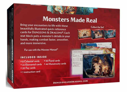 Gamers Guild AZ Dungeons & Dragons Dungeons & Dragons: Reference Cards - Monsters (Mystical and Menacing) (Pre-Order) GTS