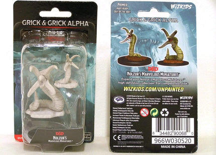 Gamers Guild AZ Dungeons & Dragons WZK90068 D&D Minis: Wave 12- Grick & Grick Alpha Southern Hobby