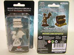 Gamers Guild AZ Dungeons & Dragons WZK90152 D&D Minis: Wave 13- Bronze Dragon Wyrmling & Pile of Sea found Treasure Southern Hobby