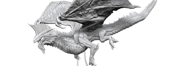 WZK90566 D&D: Adult Silver Dragon – Gamers Guild AZ