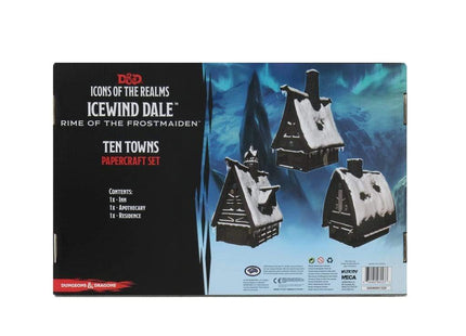Gamers Guild AZ Dungeons & Dragons WZK96023 D&D Icons of the Realms: Rime of the Frostmaiden- Ten Towns Papercraft Set Southern Hobby