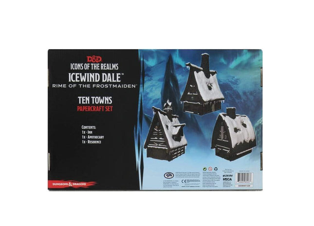 Gamers Guild AZ Dungeons & Dragons WZK96023 D&D Icons of the Realms: Rime of the Frostmaiden- Ten Towns Papercraft Set Southern Hobby