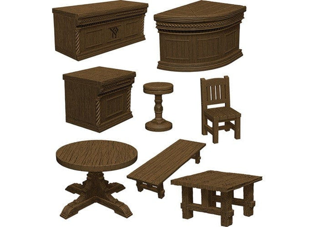 Gamers Guild AZ Dungeons & Dragons WZK96045 D&D Icons of the Realms: The Yawning Portal Inn - Bars & Tables Southern Hobby