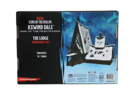 Gamers Guild AZ Dungeons & Dragons WZK96048 D&D Icons of the Realms: Rime of the Frostmaiden- The Lodge Papercraft Set Southern Hobby