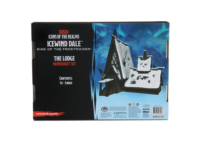 Gamers Guild AZ Dungeons & Dragons WZK96048 D&D Icons of the Realms: Rime of the Frostmaiden- The Lodge Papercraft Set Southern Hobby