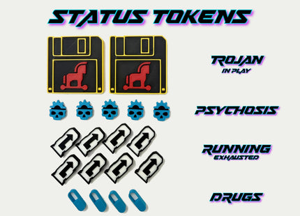 Gamers Guild AZ Durin's Forge Durin's Forge: Neuroscape TCG - Token Set (Punk Red) Durin's Forge