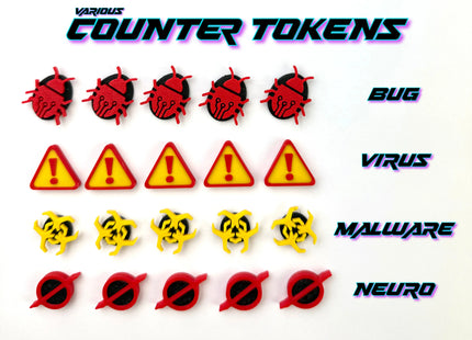 Gamers Guild AZ Durin's Forge Durin's Forge: Neuroscape TCG - Token Set (Punk Red) Durin's Forge