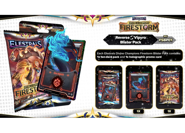 Gamers Guild AZ Elestrals Elestrals TCG: Firestorm Reverse Stellar Vipyro Blister Discontinue