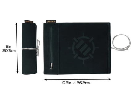Gamers Guild AZ Enhance Gaming Enhance: Roll on a Scroll - Dice Mat & 12pc D6 Set - Black (Pre-Order) ACD Distribution