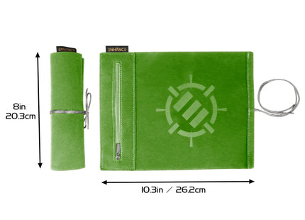 Gamers Guild AZ Enhance Gaming Enhance: Roll on a Scroll - Dice Mat & 12pc D6 Set - Green (Pre-Order) ACD Distribution