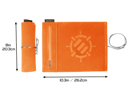 Gamers Guild AZ Enhance Gaming Enhance: Roll on a Scroll - Dice Mat & 12pc D6 Set - Orange (Pre-Order) ACD Distribution