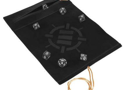 Gamers Guild AZ Enhance Gaming Enhance: Roll on a Scroll - Dice Mat & 7-Dice Set - Black ACD Distribution