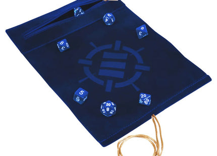 Gamers Guild AZ Enhance Gaming Enhance: Roll on a Scroll - Dice Mat & 7-Dice Set - Blue ACD Distribution