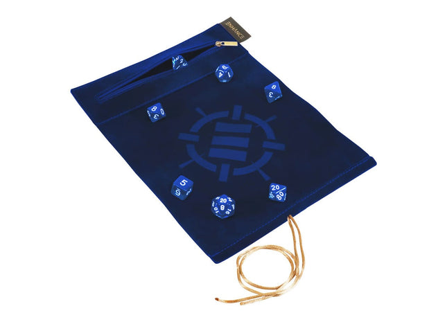 Gamers Guild AZ Enhance Gaming Enhance: Roll on a Scroll - Dice Mat & 7-Dice Set - Blue ACD Distribution