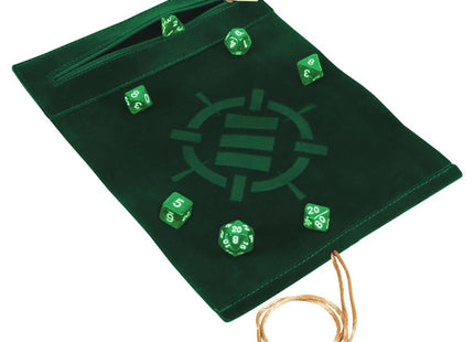 Gamers Guild AZ Enhance Gaming Enhance: Roll on a Scroll - Dice Mat & 7-Dice Set - Green ACD Distribution