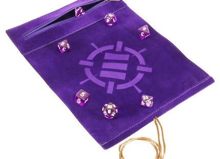 Gamers Guild AZ Enhance Gaming Enhance: Roll on a Scroll - Dice Mat & 7-Dice Set - Purple ACD Distribution